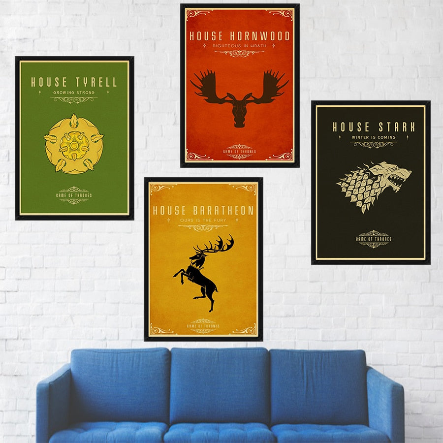 Game of Thrones House Poster